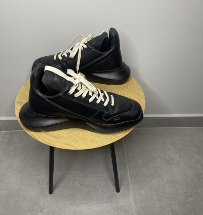 Rick Owens Tripple Black Goth Runners Sneakers