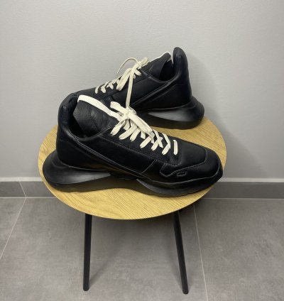Rick Owens Tripple Black Goth Runners Sneakers