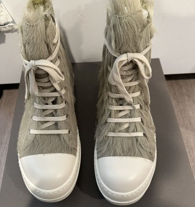 Rick owens unshaved leather fur Ramones dirty acid size 41