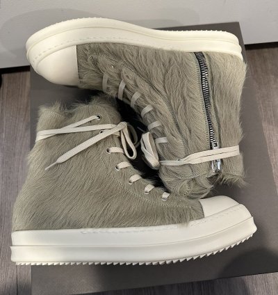 Rick owens unshaved leather fur Ramones dirty acid size 41