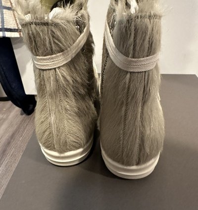 Rick owens unshaved leather fur Ramones dirty acid size 41