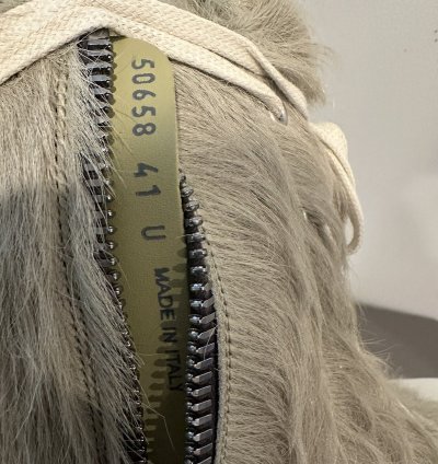 Rick owens unshaved leather fur Ramones dirty acid size 41