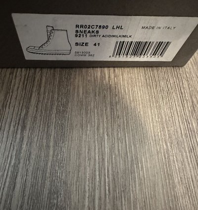 Rick owens unshaved leather fur Ramones dirty acid size 41