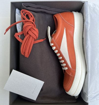 RICK OWENS VANS FW22 STROBE VINTAGE SNEAKER ORANGE