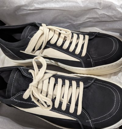 Rick Owens Vans waxy nubuck vintage sneaker black milk