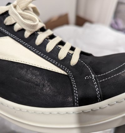 Rick Owens Vans waxy nubuck vintage sneaker black milk