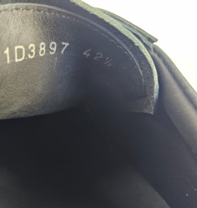 Rick Owens Vintage Black Grained Leather Sneakers New 42 5