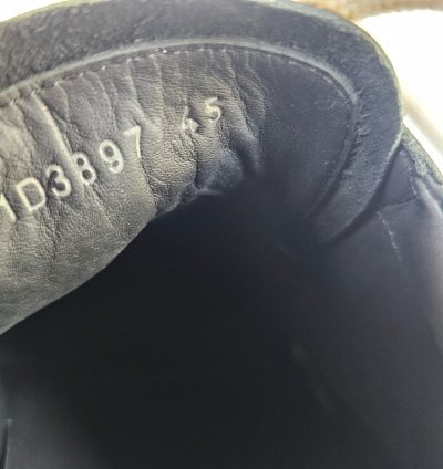Rick Owens Vintage Black Grained Leather Sneakers New 45