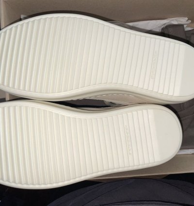 Rick Owens Vintage High Lido doeskin vans sneakers milk