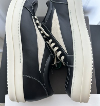 Rick Owens Vintage leather sneakers PELLE Black Ramones