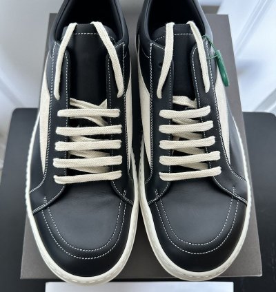 Rick Owens Vintage leather sneakers PELLE Black Ramones