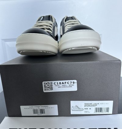 Rick Owens Vintage leather sneakers PELLE Black Ramones
