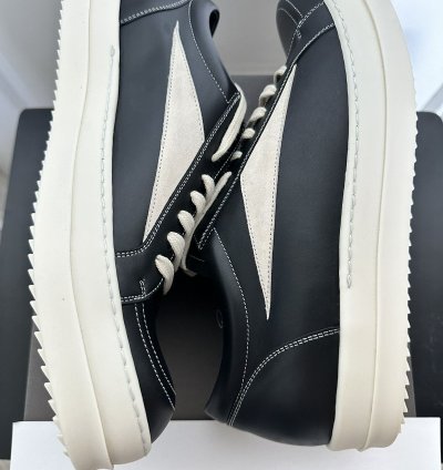 Rick Owens Vintage leather sneakers PELLE Black Ramones