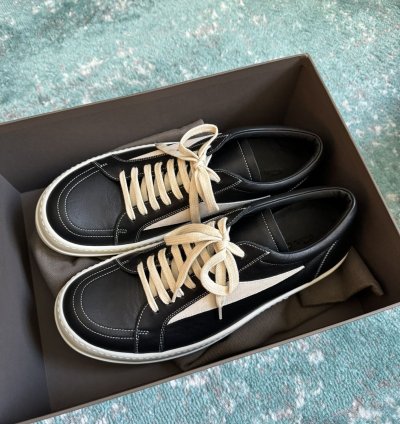 Rick Owens Vintage Leather Sneakers Sz 42