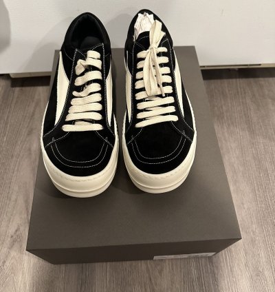 Rick Owens Vintage Low Vans Black Milk Size 39