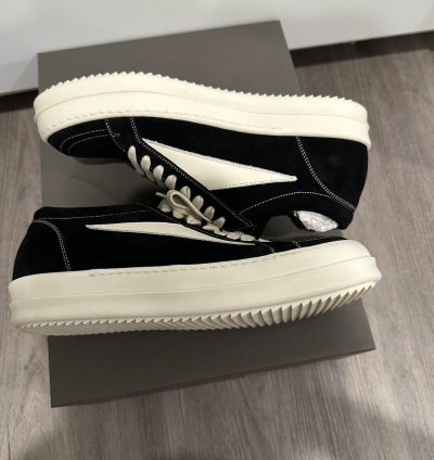 Rick Owens Vintage Low Vans Black Milk Size 39