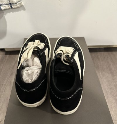 Rick Owens Vintage Low Vans Black Milk Size 39