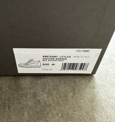 Rick Owens Vintage Sneaker Black Leather Brand New