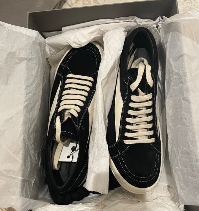 Rick Owens Vintage Sneaks Black Suede