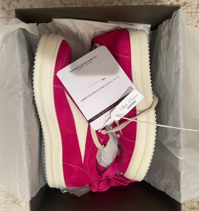 Rick Owens Vintage Sneaks Pink Suede