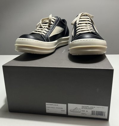 RICK OWENS Vintage Sneaks SS24 LIDO Leather Calf Velour Vans