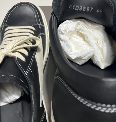 RICK OWENS Vintage Sneaks SS24 LIDO Leather Calf Velour Vans