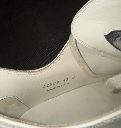 Rick Owens White Low Top Leather Sneakers 10 US