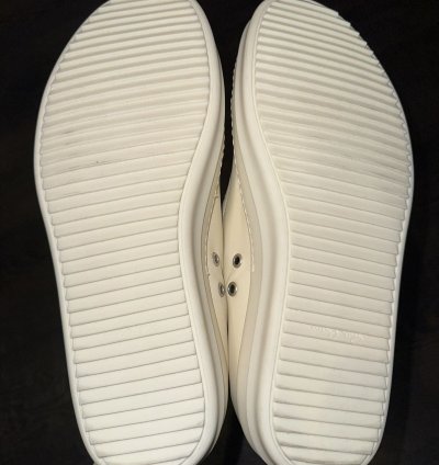 Rick Owens White Low Top Leather Sneakers 10 US