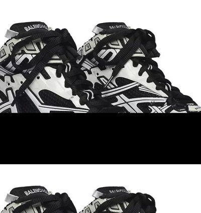 Runner Sneaker High Black White