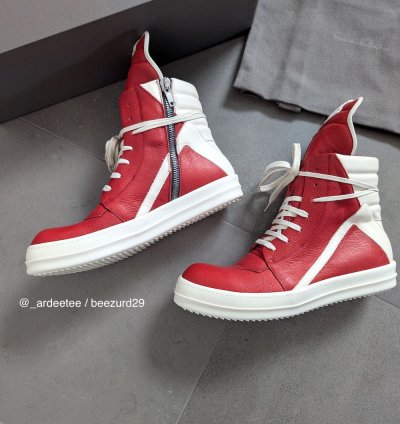 SAMPLE CARDINAL RED GEOBASKET SNEAKERS SS24 LIDO