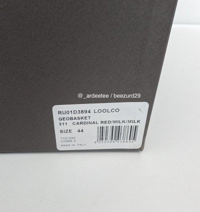 SAMPLE CARDINAL RED GEOBASKET SNEAKERS SS24 LIDO