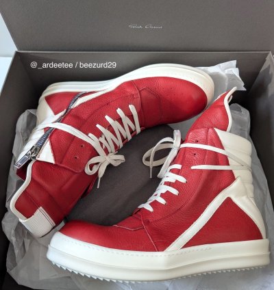 SAMPLE CARDINAL RED GEOBASKET SNEAKERS SS24 LIDO