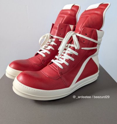 SAMPLE CARDINAL RED GEOBASKET SNEAKERS SS24 LIDO