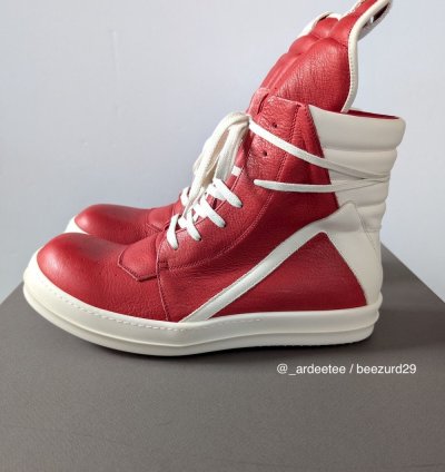 SAMPLE CARDINAL RED GEOBASKET SNEAKERS SS24 LIDO