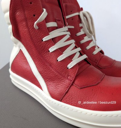 SAMPLE CARDINAL RED GEOBASKET SNEAKERS SS24 LIDO