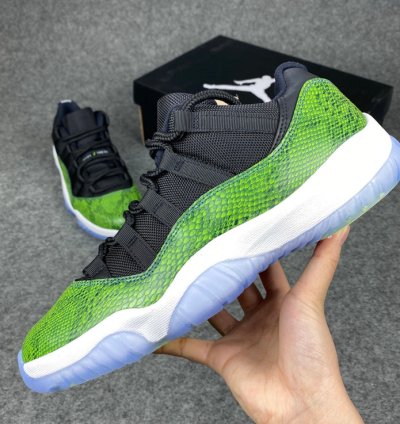 Nike Air Jordan 11 Retro Low Green Snakeskin