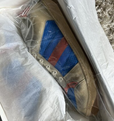 Screener Sneaker BRAND NEW Tan Blue Orange SIZE UK 12 US 13
