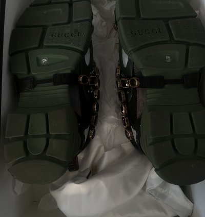 SEND OFFERS Gucci Flashtrek SEGA Green Removable Crystals
