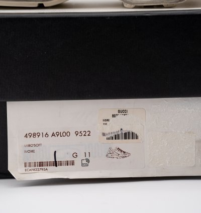 size 11G - Gucci Rhyton Distressed Sneaker Ivory Leather