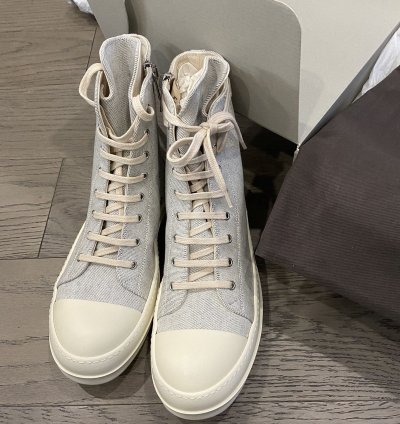 Size 41 NEW WITH TOTE RICK OWENS HIGH TOP RAMONES