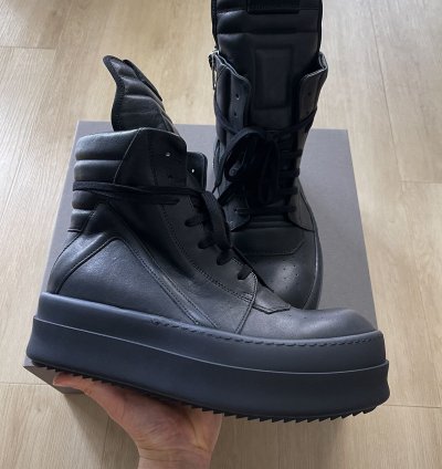 STEAL Rick Owens Triple Black Bumper Geobasket Sneakers