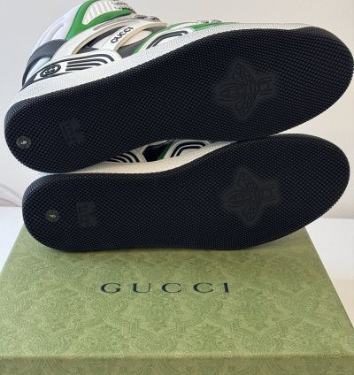 sz 9G - Gucci Basket Green Black White High top sneakers