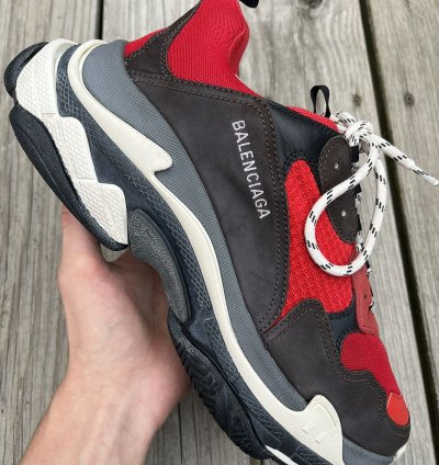 Triple Black Red Distressed