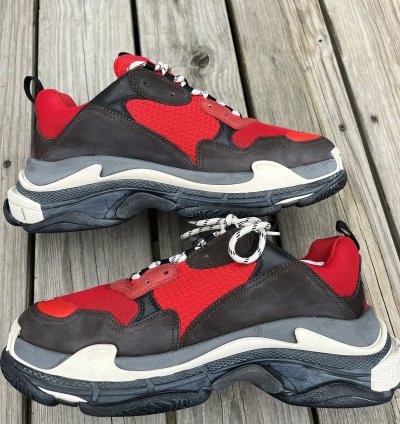 Triple Black Red Distressed