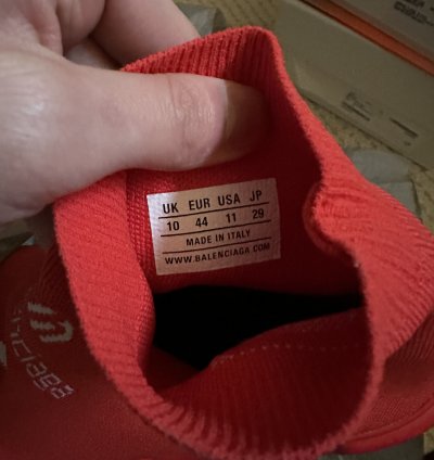 Unworn Balenciaga Red Speed Trainers in Size 44