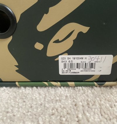 100 Authentic Bathing Ape Bape Sta Black Suede Size 8 5