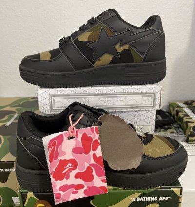 1st Camo Black Bapesta