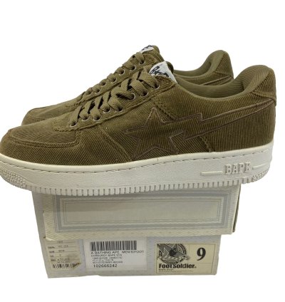 2011 NEW Bape Tan Corduroy Bapesta