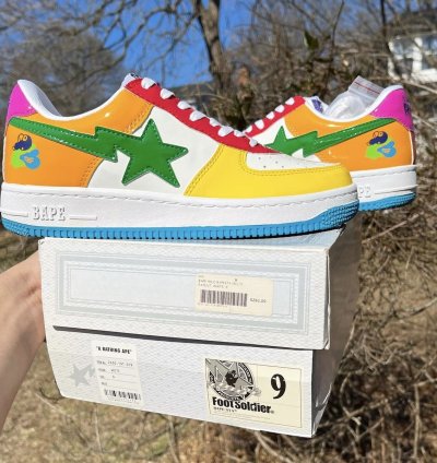 2013 Bathing Ape Baby Milo Multi Patent Leather Bapesta