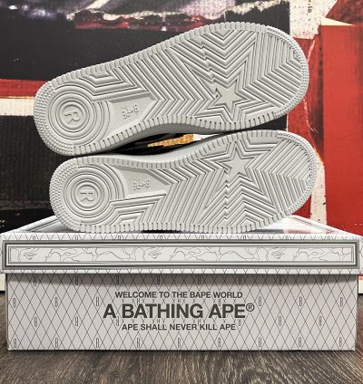 2018 Bape Color Camo Bapesta M2 Low Red White